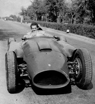 Driving a Ferrari. Maranello, 1952