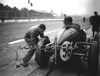 Pit stop at Italy Gran Prix. Monza, 1949