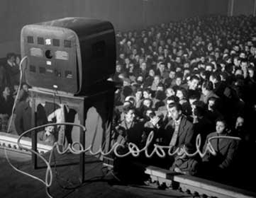 TV broadcasting in a Theatre. Carpi, 1956