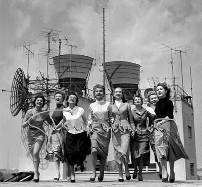 Casting for TV speakers. Milan, 1953