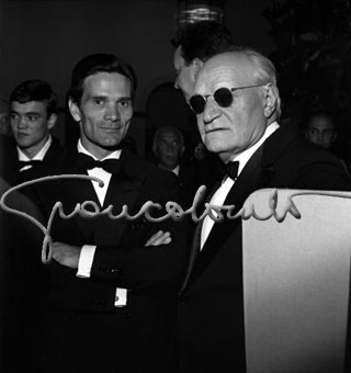 Pier Paolo Pasolini e Giuseppe Ungaretti, Mostra del Cinema di Venezia, 1962