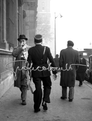 The flic with his Baguette, Paris, 1953