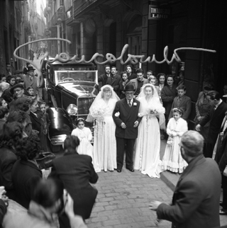 Sisters' wedding, Barcelona, 1952