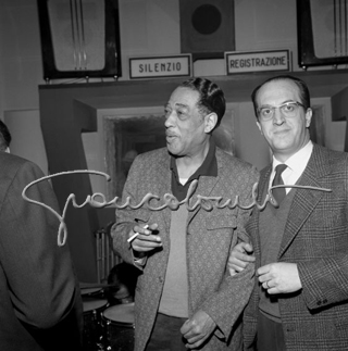 Duke Ellington con il Maestro Oreste Canfora, Milano, 21 febbraio 1963