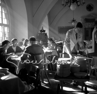 La mensa dell'università di Heidelberg, 1952