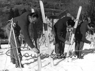 Scuola di sci dei carabinieri. Aprica, 1948